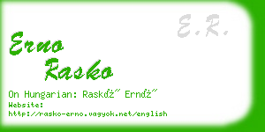 erno rasko business card